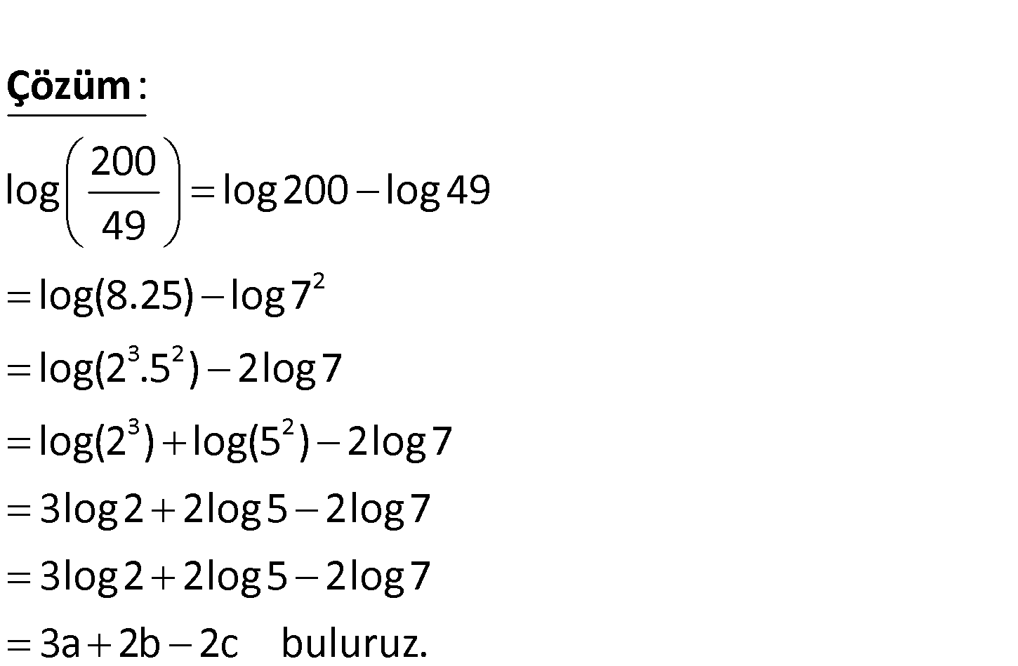 M log 2 5. Log2. Log 40. Log2 + log2. 2log2 5.